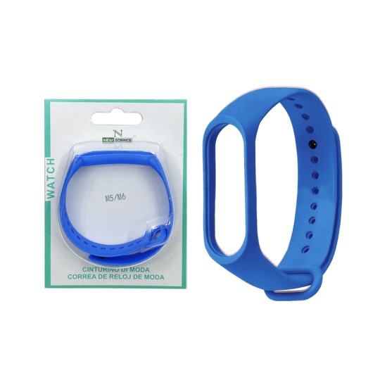 Silicone Bracelet for Smartwatch Xiaomi Mi Band M3/M4/M5/M6/M7 Blue